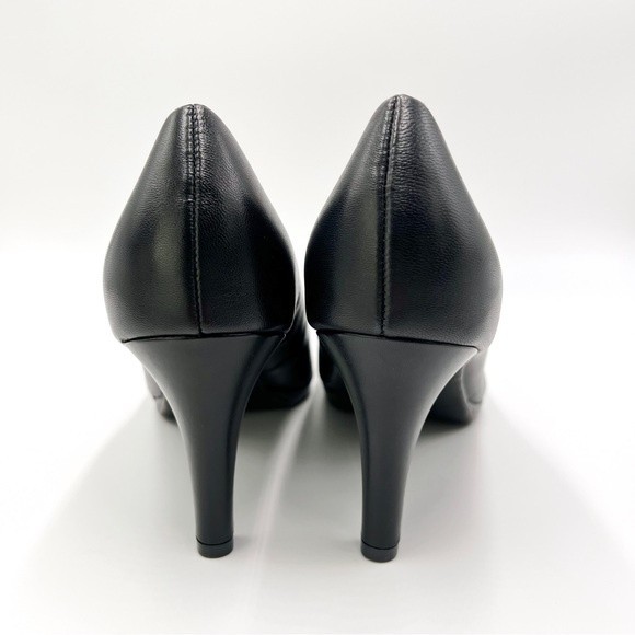 Naturalizer Womens Size 7 Michelle Classic Black Leather Heels Pumps Shoes - Picture 8 of 16